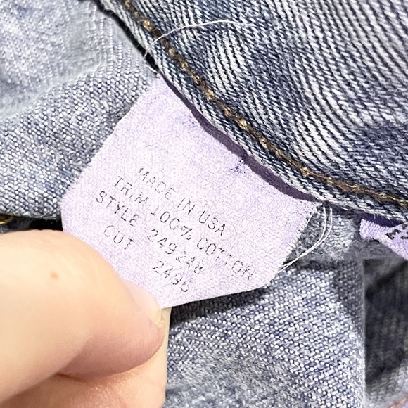 Vintage L.E.I. Riding Wear Purple High-Waisted 90s Jeans USA Made Retro XS/S - Picture 6 of 7